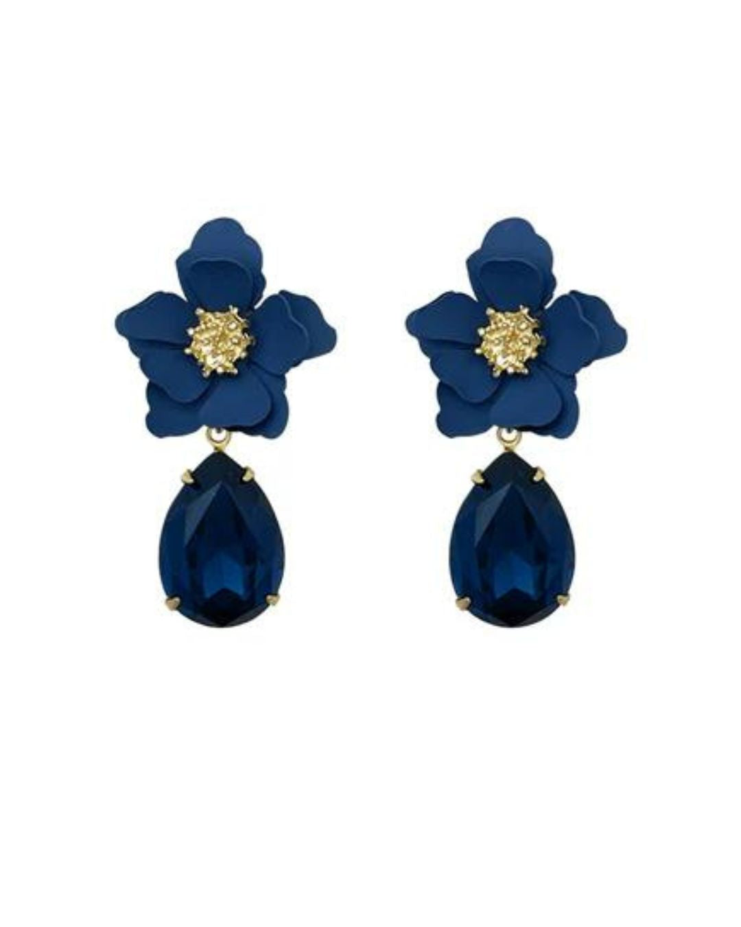 Garden Party Drops in Navy