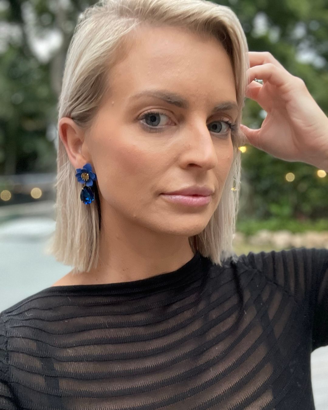 Garden Party Drops in Navy