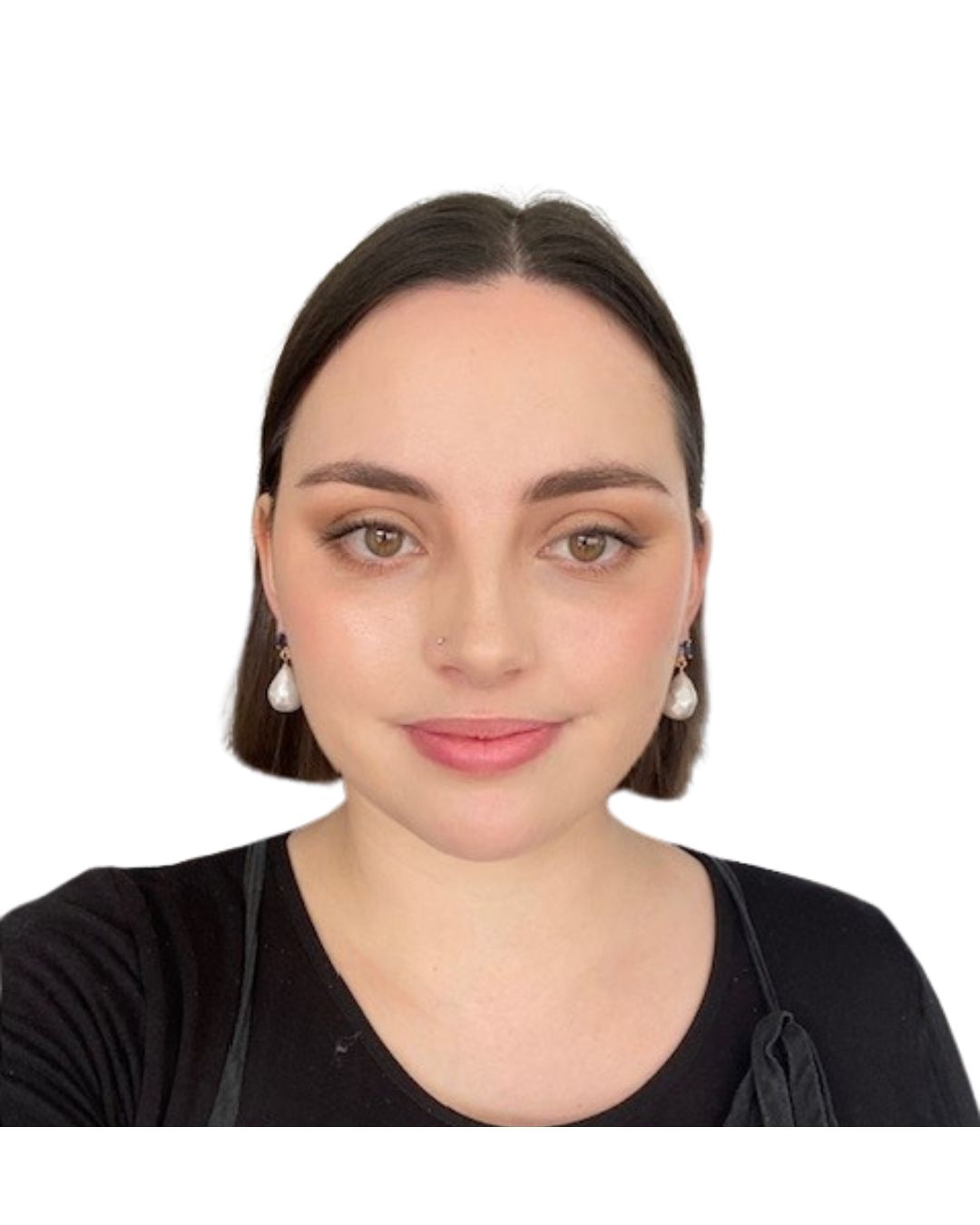 Audrey Drops in Navy & Pearl