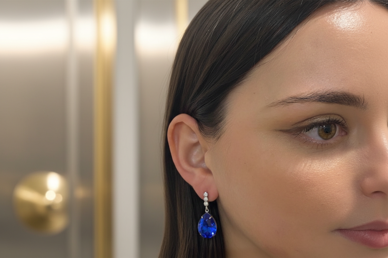 Blue Sapphire Crystal Drops