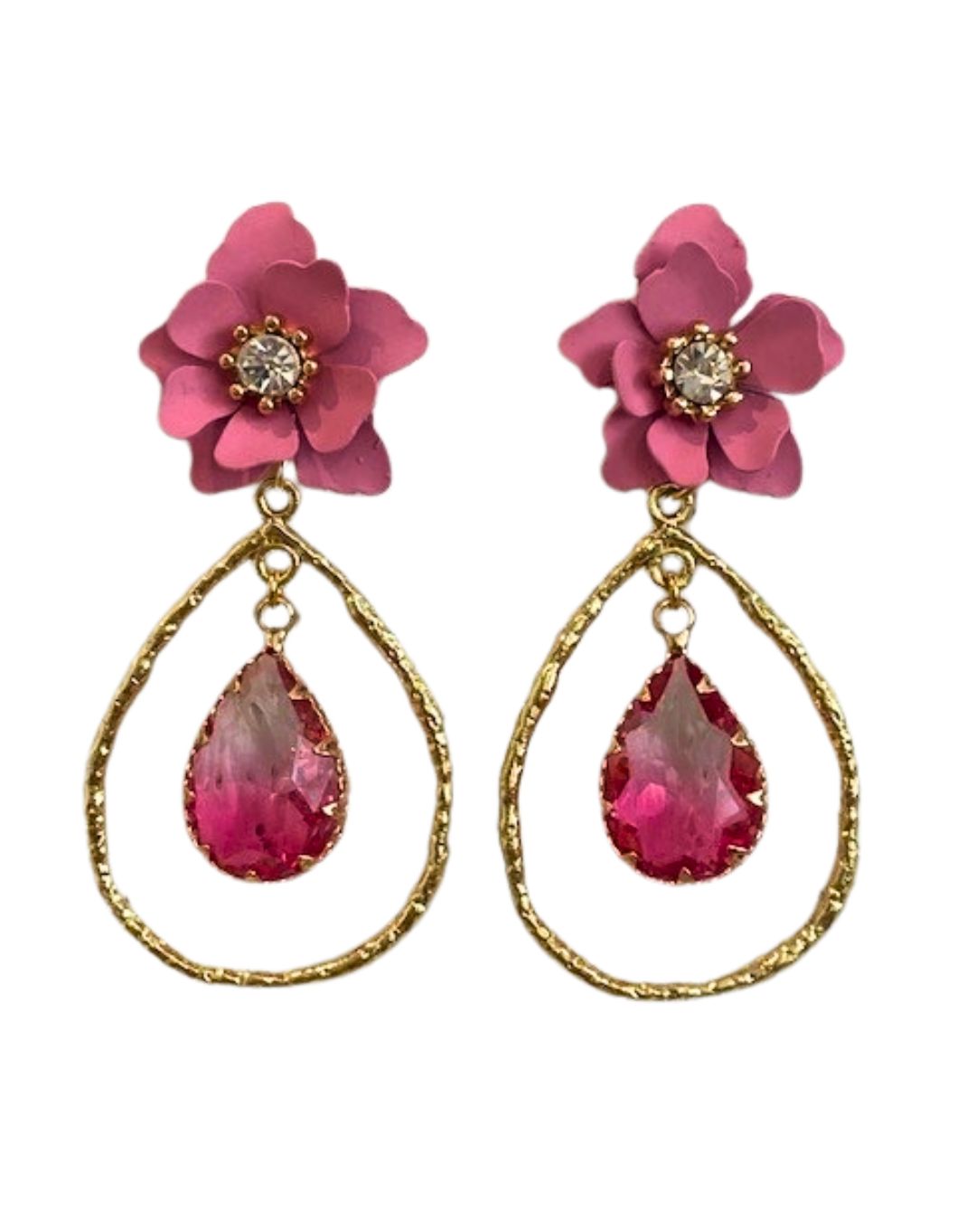 Blush Bloom Hoops