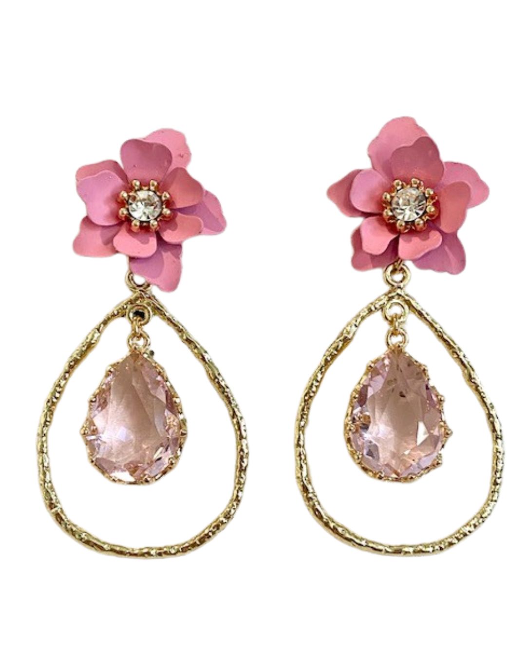 Blush Bloom Hoops