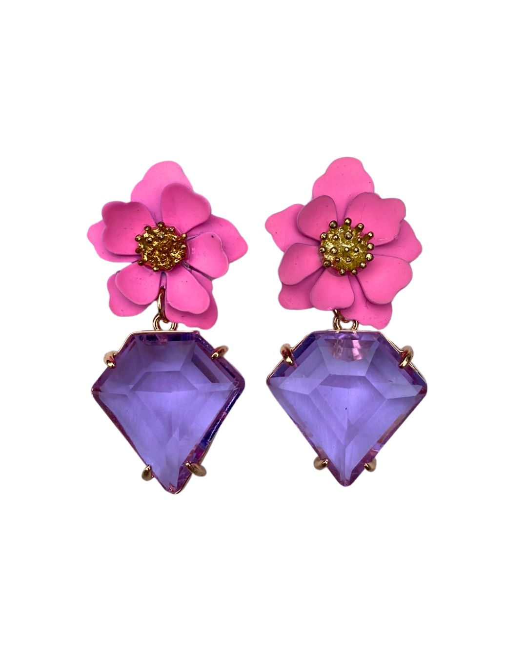 Garden Party Drops in Pink and Purple