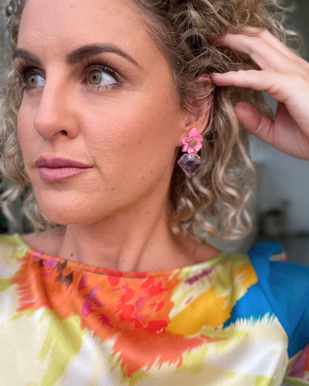 Garden Party Drops in Pink and Purple