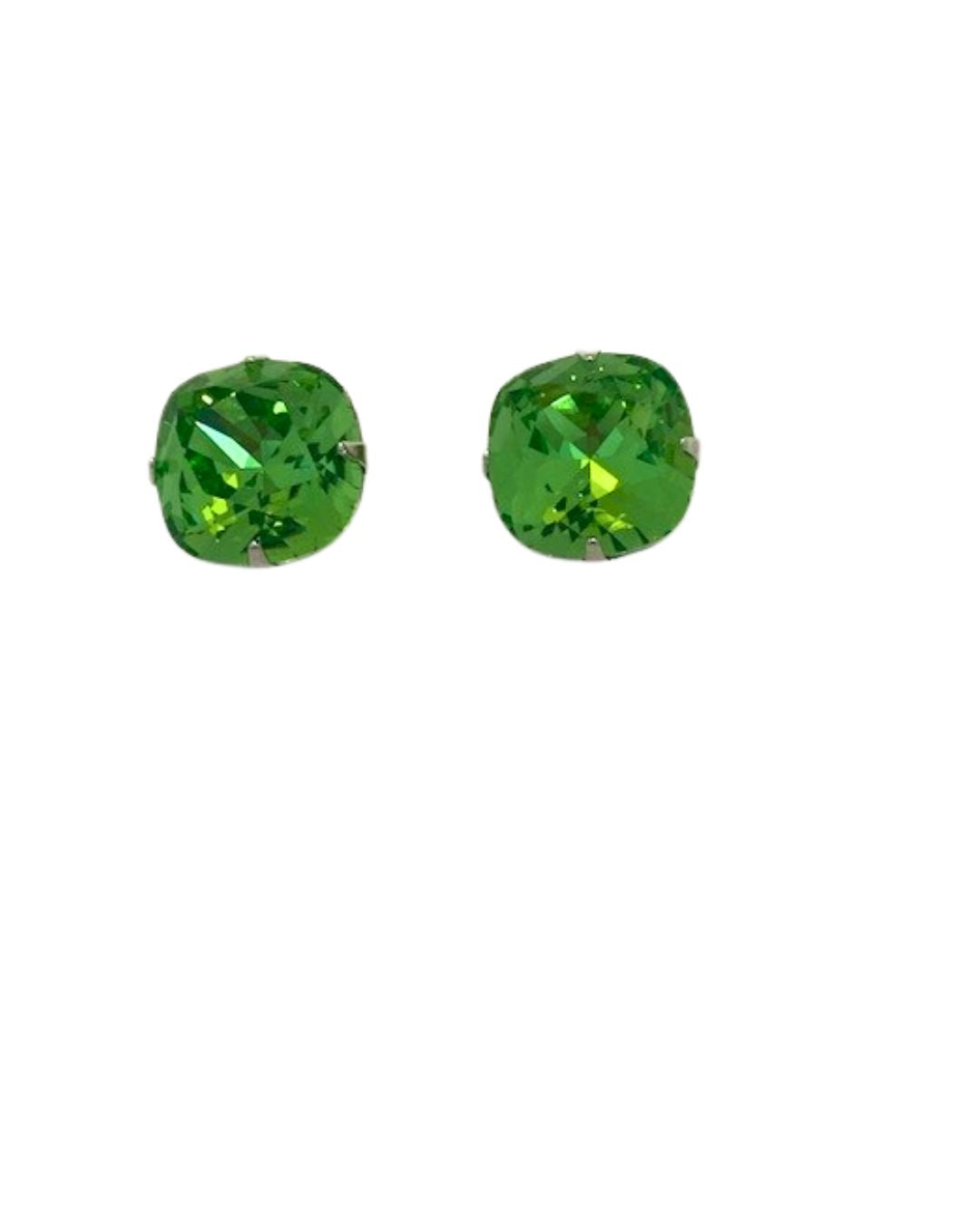 Solitaire Studs in Peridot