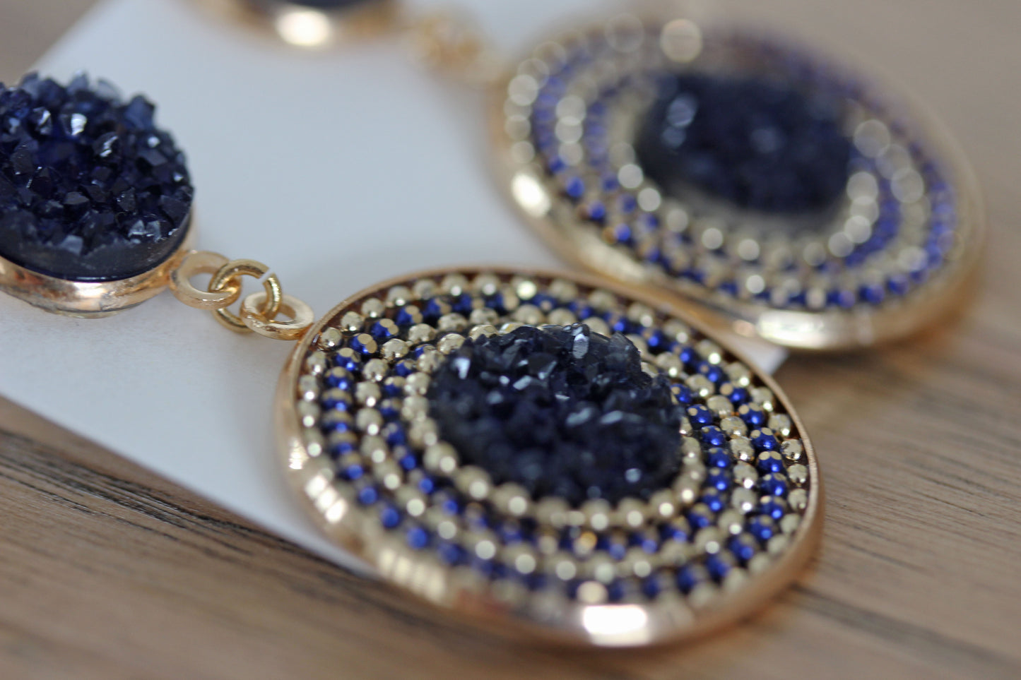 Lucent Drop Earrings in Navy