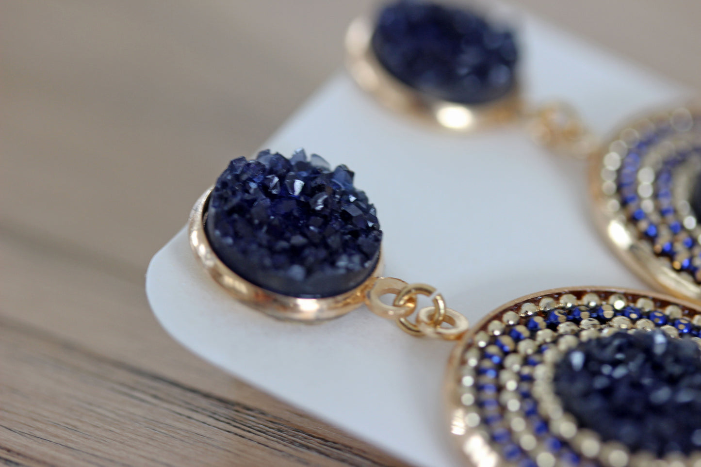 Lucent Drop Earrings in Navy