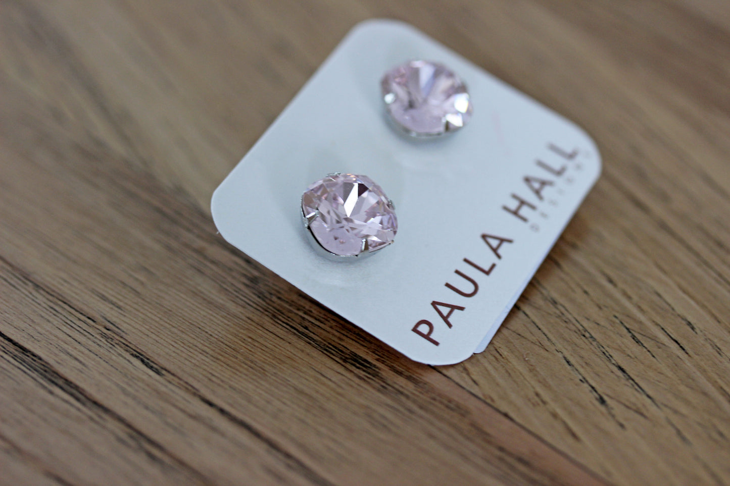 Solitaire Studs in Blush