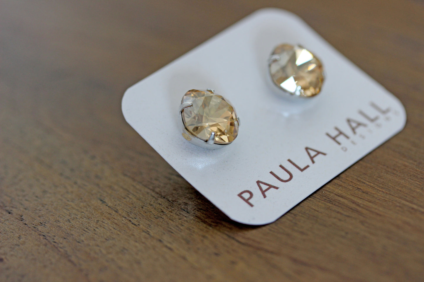 Solitaire Studs in Golden