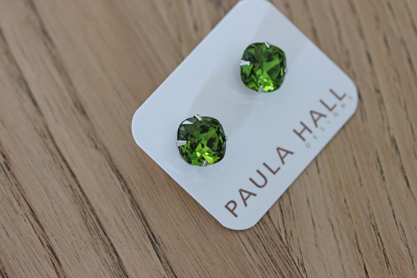 Solitaire Studs in Olive