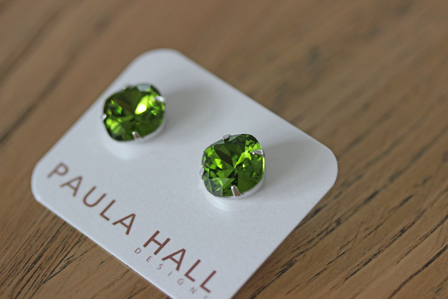 Solitaire Studs in Olive