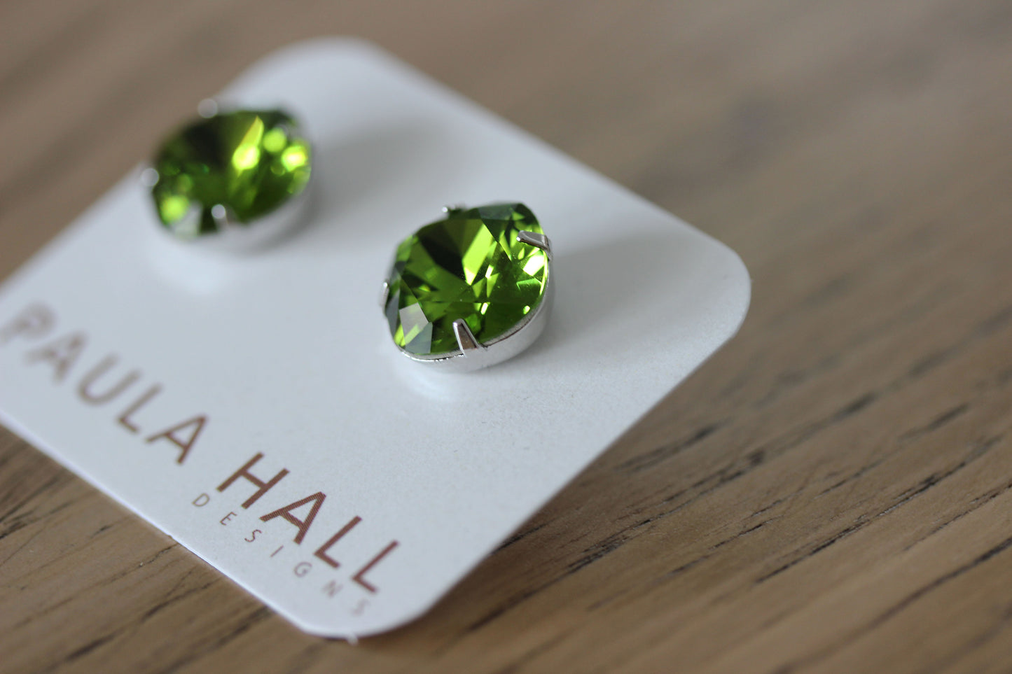Solitaire Studs in Olive