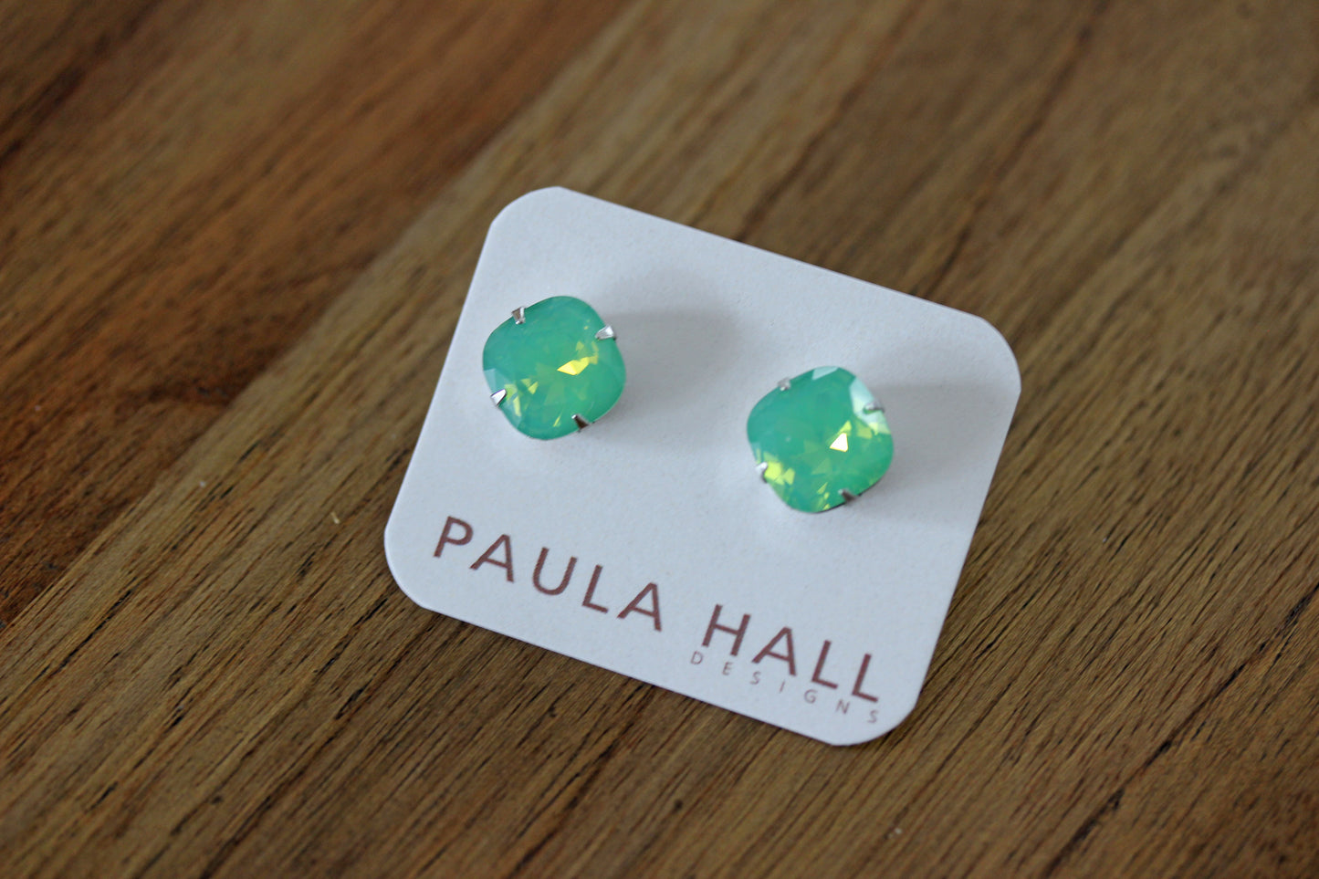 Solitaire Studs in Pacific Opal