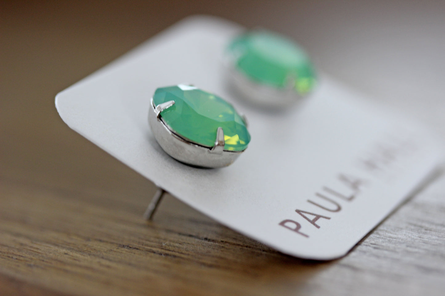 Solitaire Studs in Pacific Opal