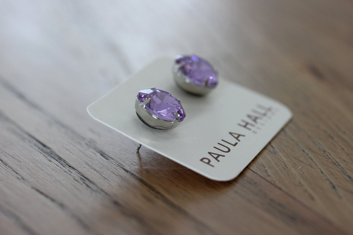 Solitaire Studs in Purple