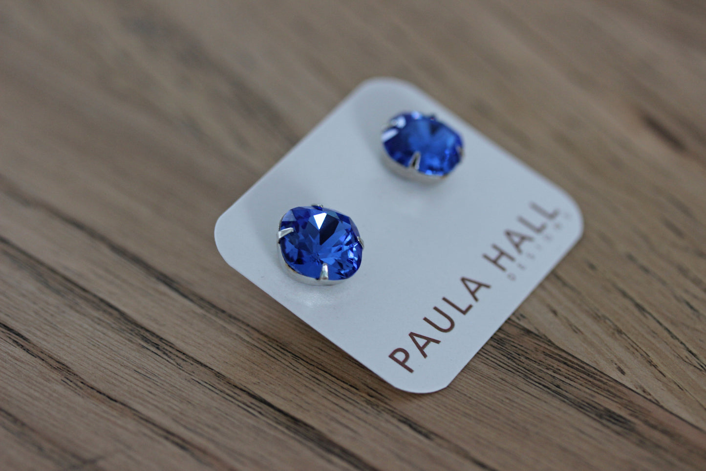 Solitaire Studs in Sapphire