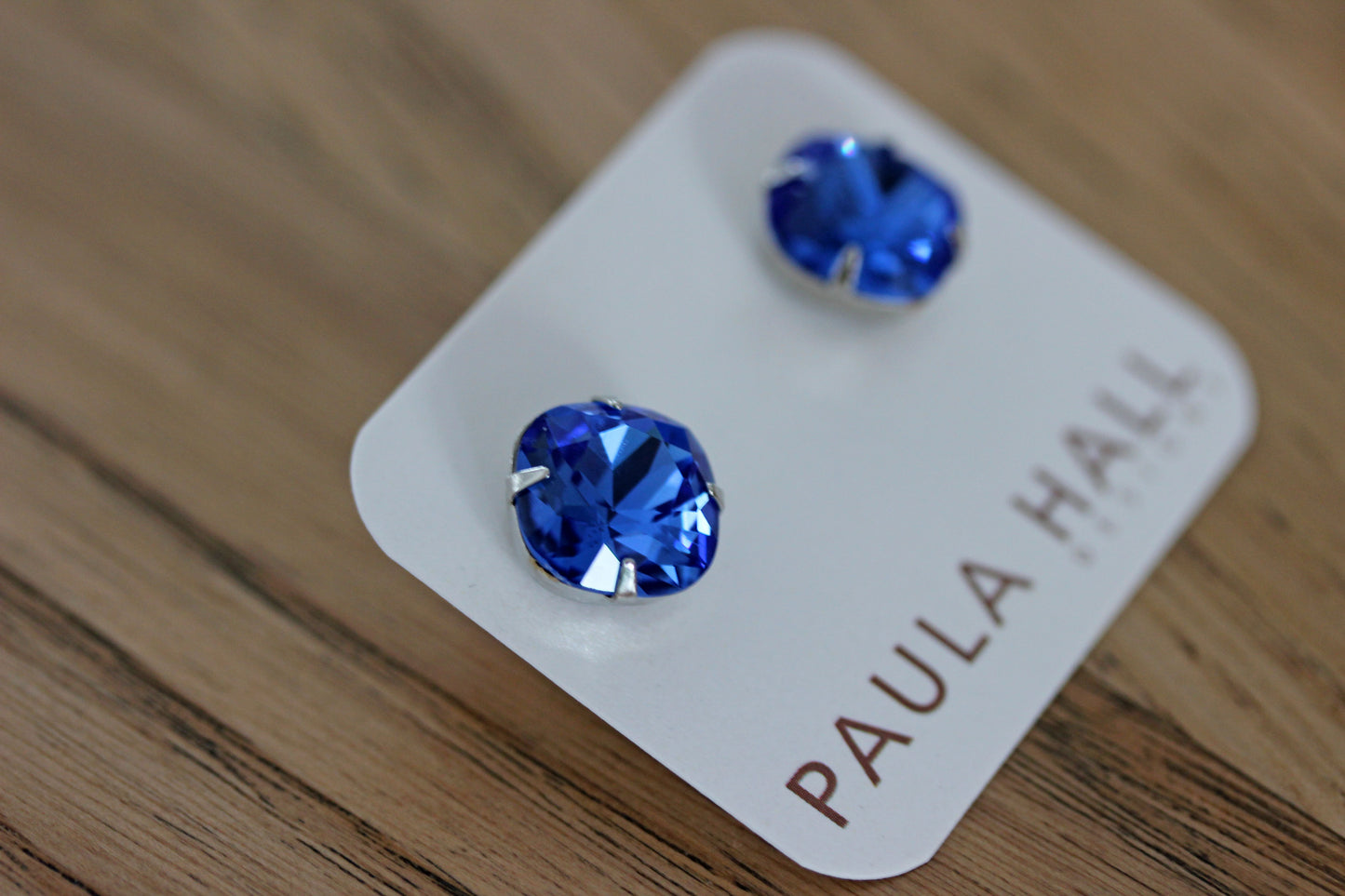 Solitaire Studs in Sapphire