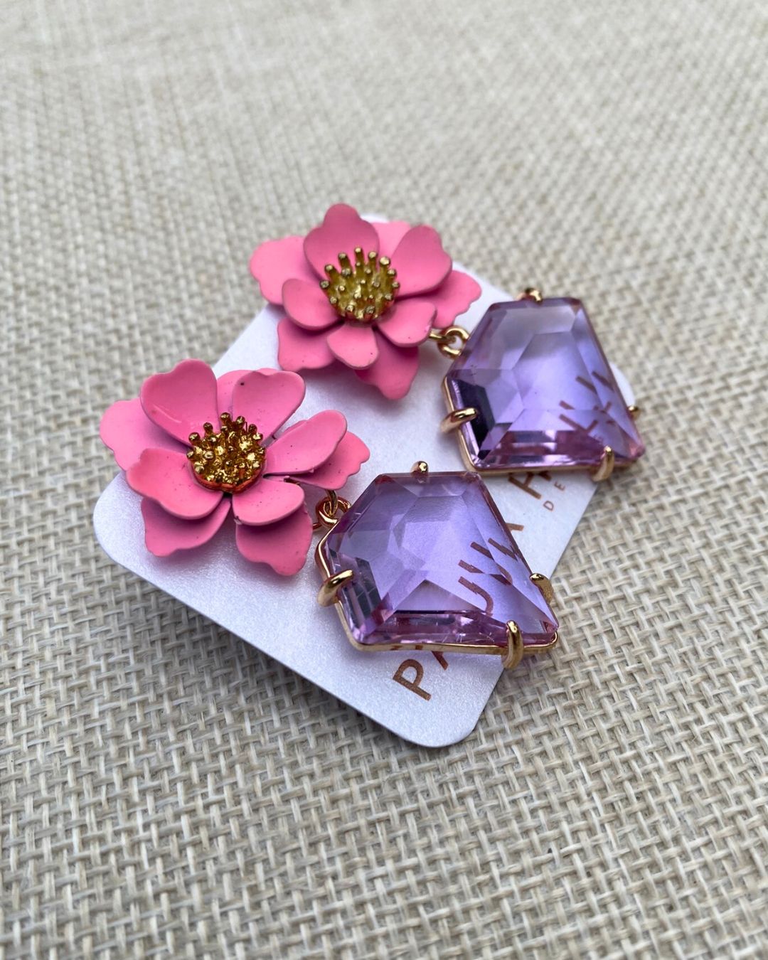 Garden Party Drops in Pink and Purple