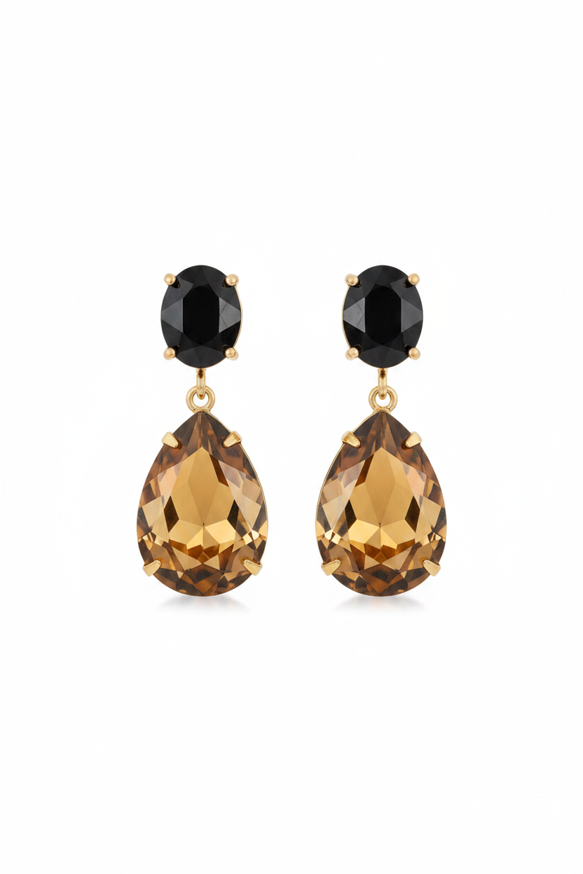 Margot Drops Black & Topaz