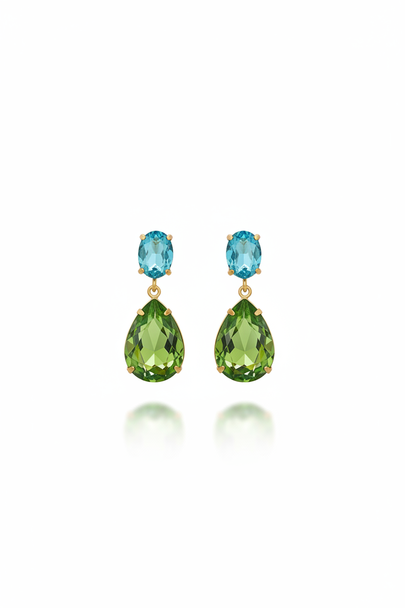 Millie Drops Aqua & Peridot