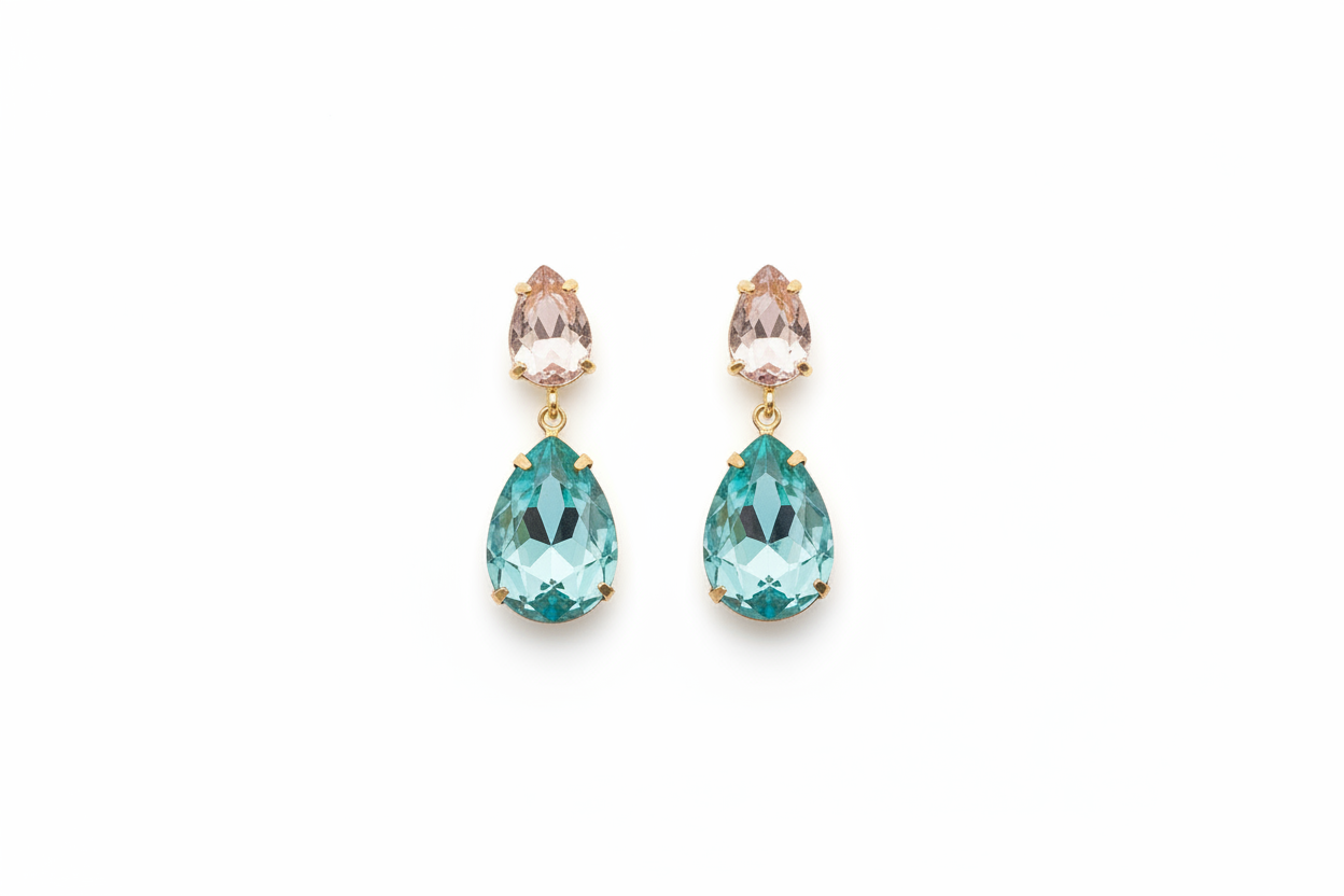 Millie Drops Pink & Aqua