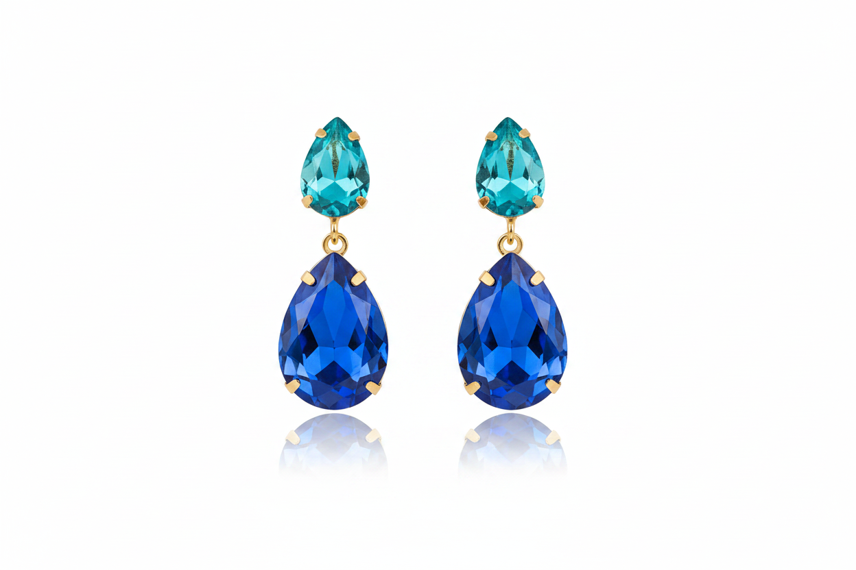 Millie Drops Aqua & Sapphire