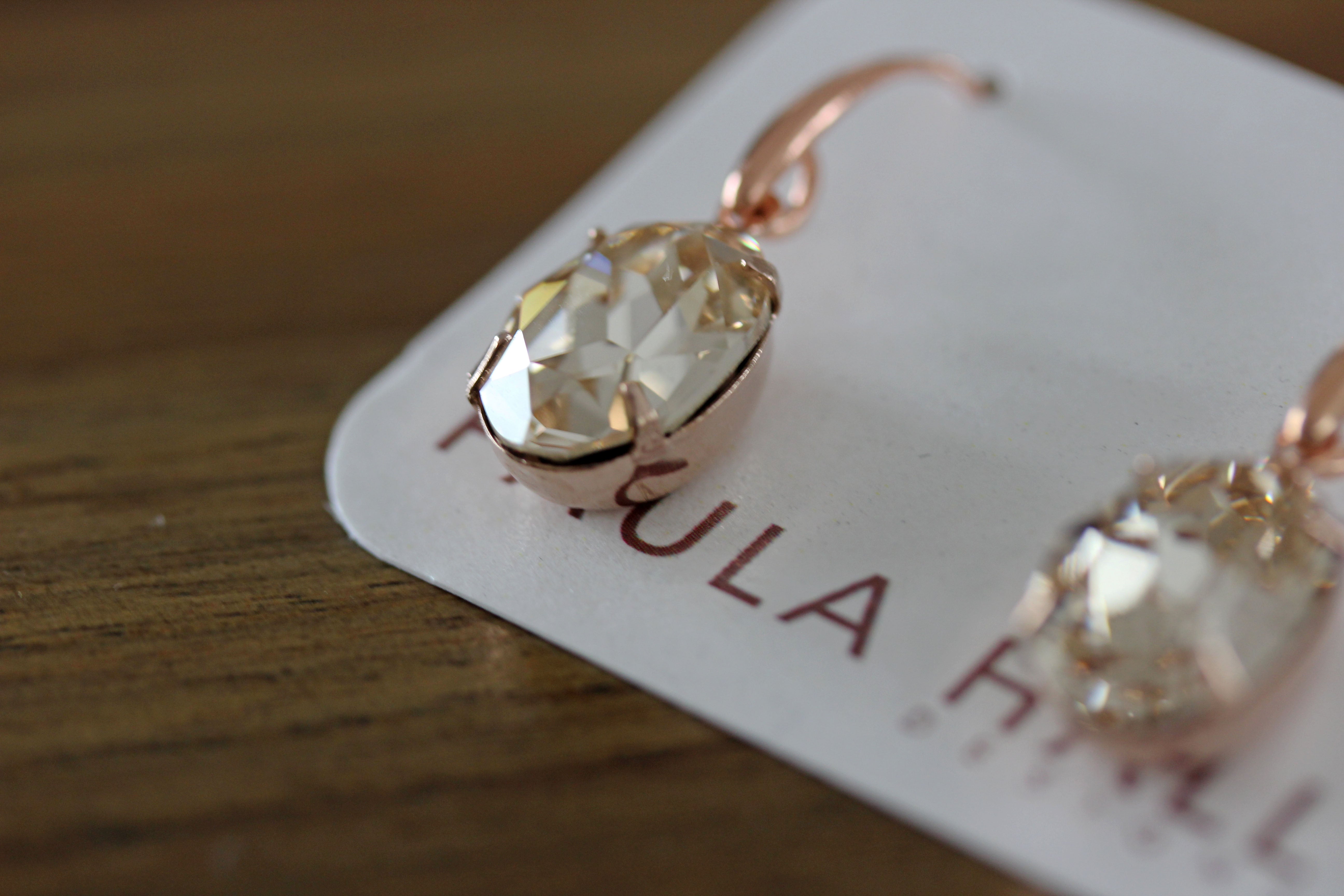 Solitaire Oval Drops in Gold