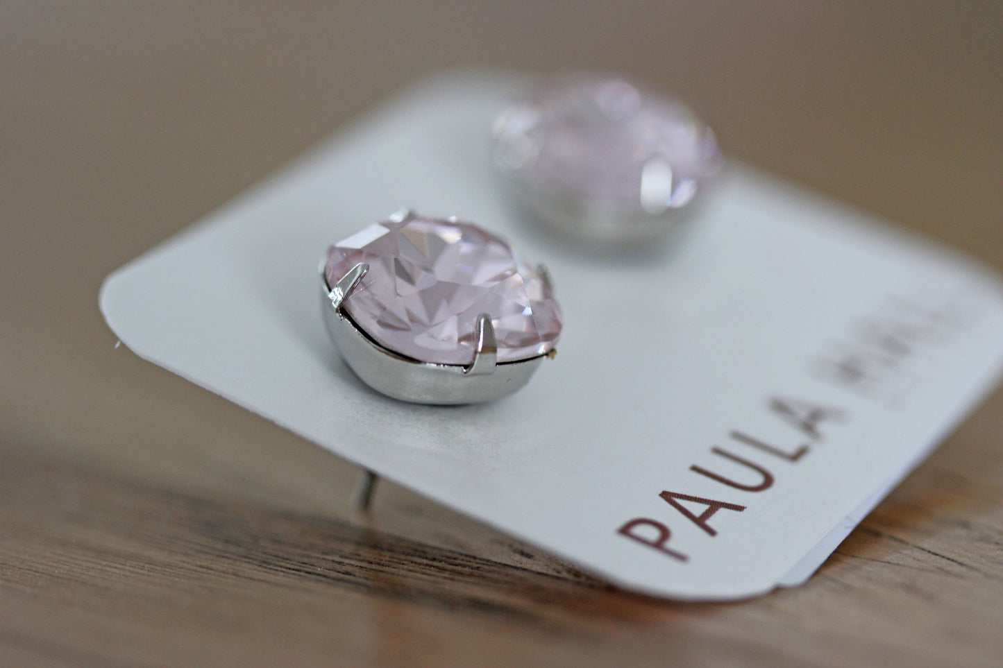 Solitaire Studs in Blush