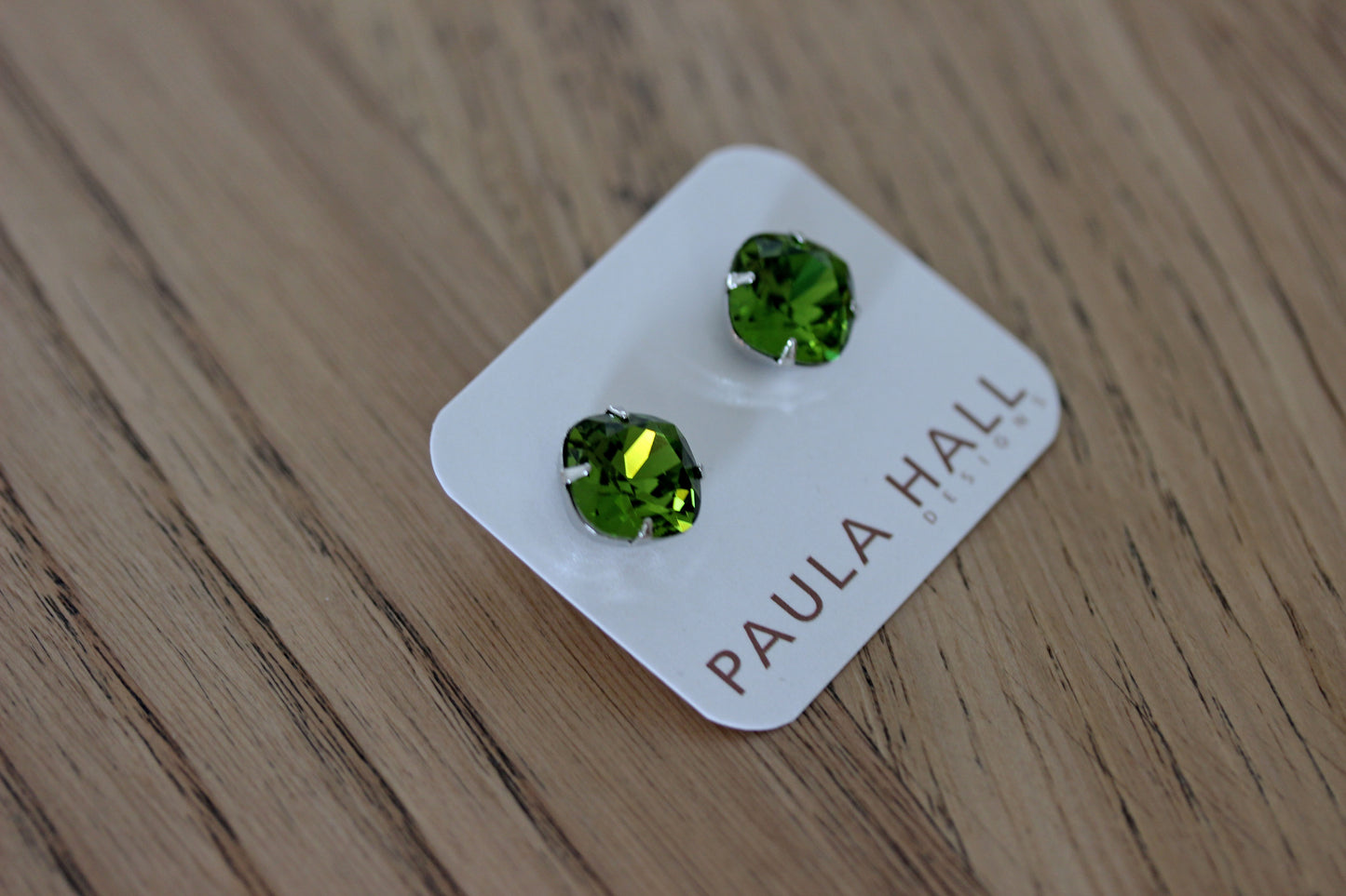 Solitaire Studs in Olive